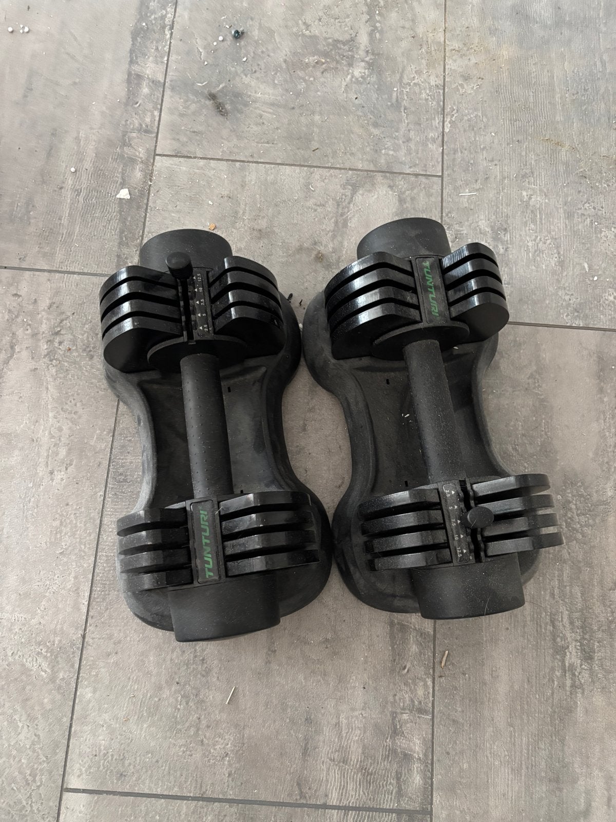 Verstelbare Tunturi Dumbbellset - Ideaal voor Thuisgym, Ophalen, Gebruikt, Armen, Dumbbell