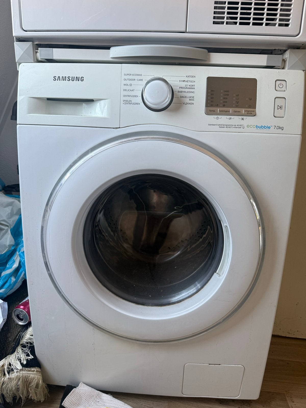 Samsung EcoBubble Wasmachine 7kg - Zo goed als nieuw, Ophalen of Verzenden, Zo goed als nieuw, 85 tot 90 cm, 1200 tot 1600 toeren