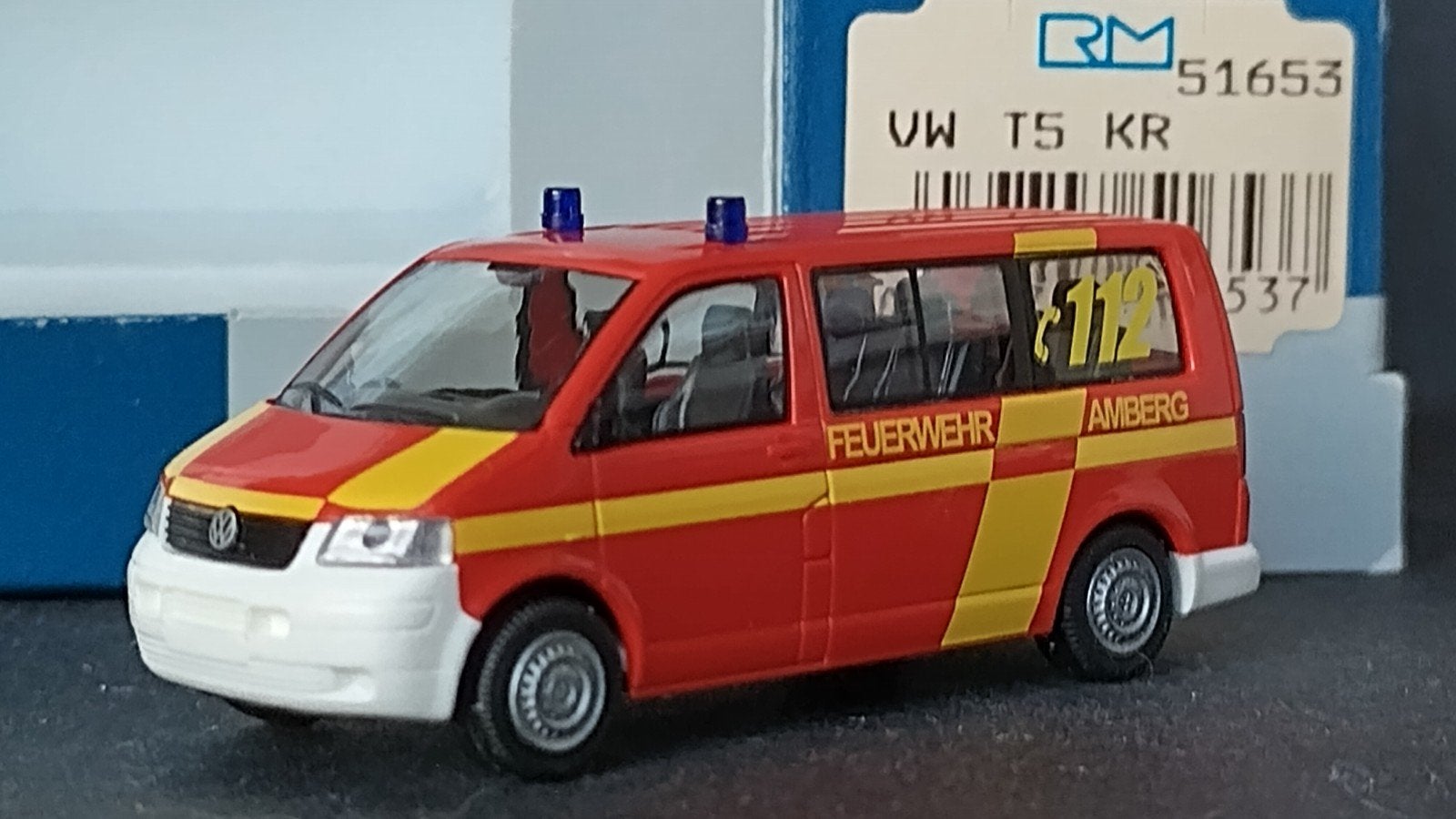 Volkswagen VW T5 Feuerwehr Amberg 1:87 Rietze Pol, Auto, Verzenden, ., Rietze