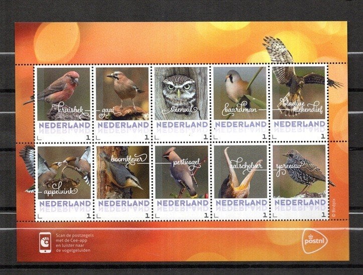 postfris velletje. Persoonlijke postzegels. vogels, Ophalen of Verzenden, Na 1940, Postfris