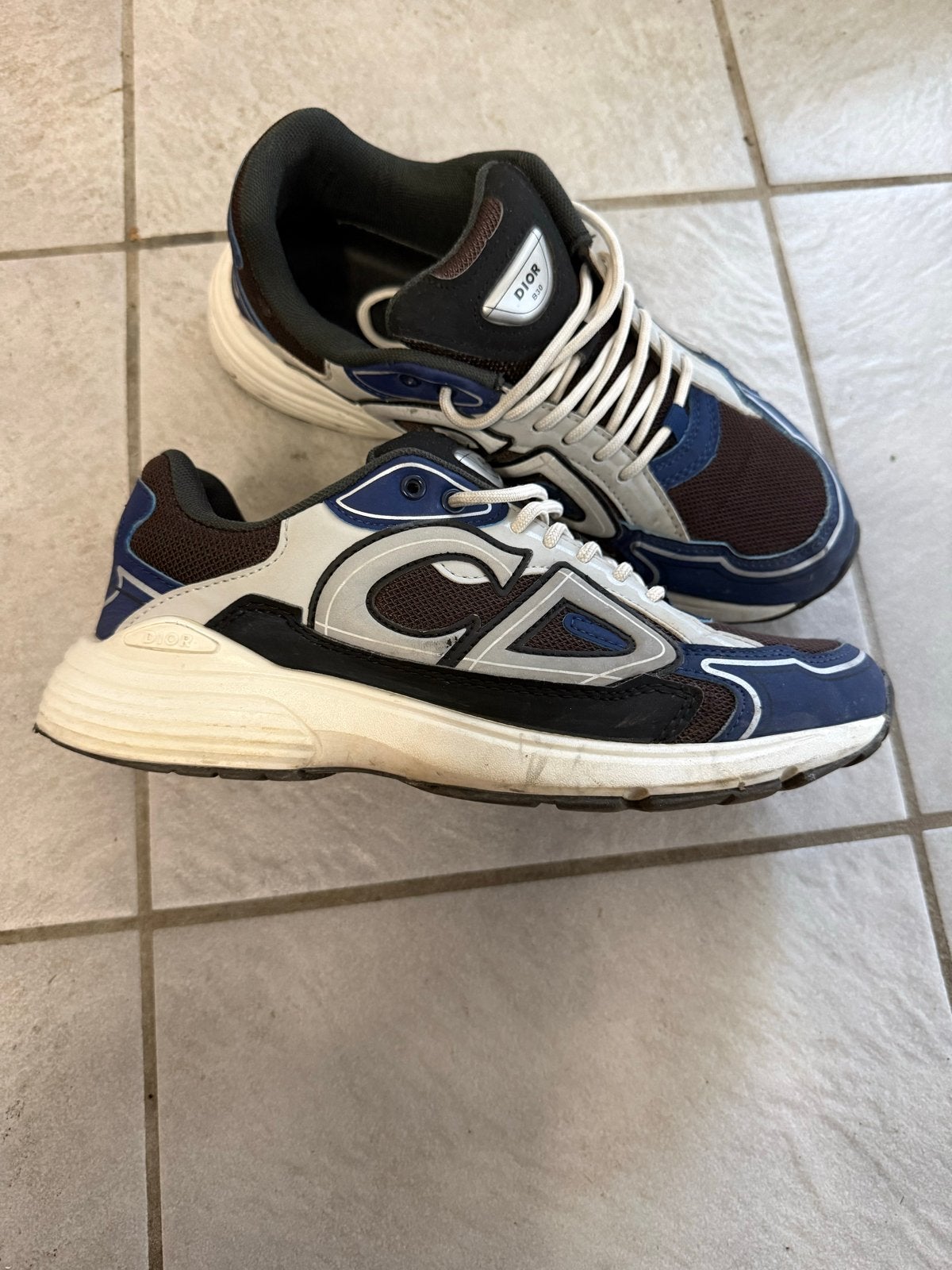Dior B22 Sneakers - Blauw/Zwart/Wit, Ophalen of Verzenden, Gedragen, Blauw, Sneakers of Gympen