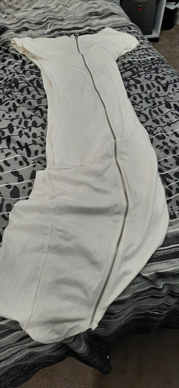 Lange gebroken witte jurk Coolcat maat L, Wit, Maat 42/44 (L), Ophalen of Verzenden, Coolcat