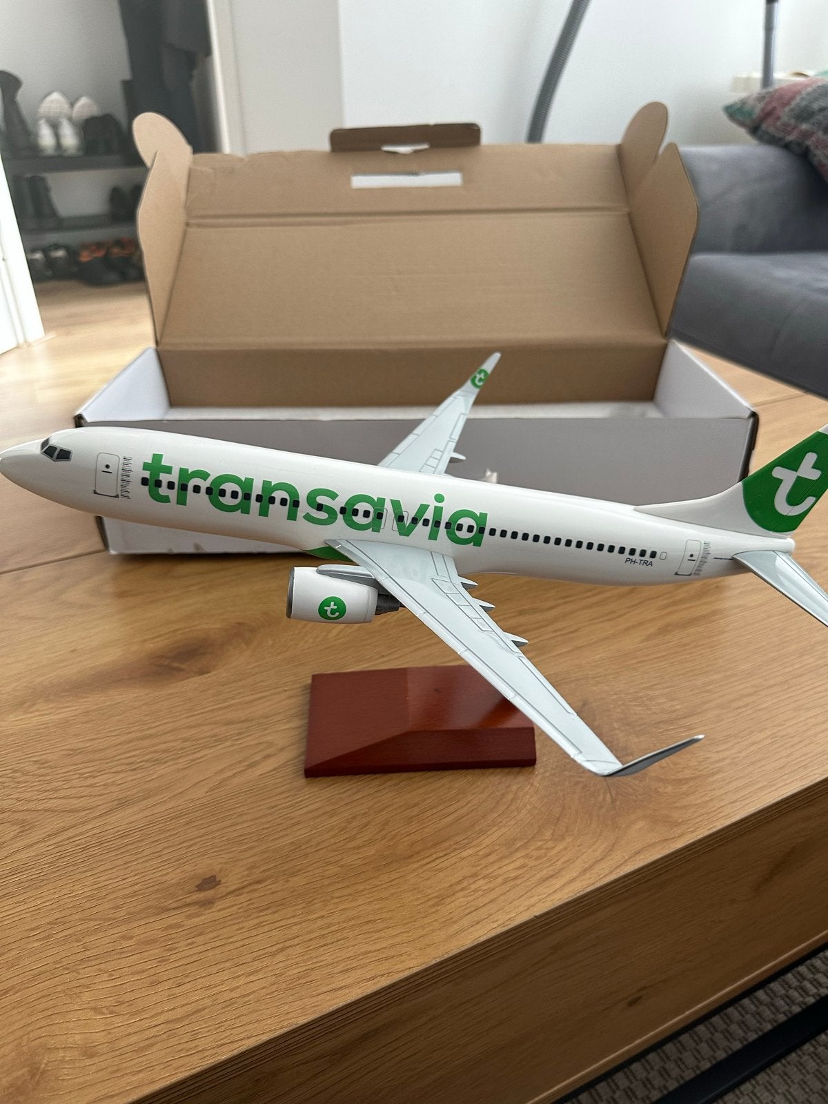 Transavia Boeing B737-800 schaalmodel, Overige merken, 1:72 tot 1:144, Ophalen of Verzenden, Zo goed als nieuw