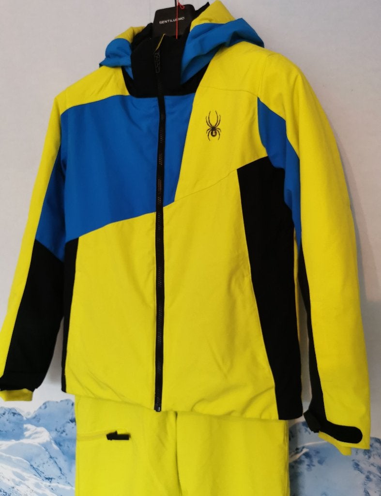 Spyder Kids, Skipak, maat 16 / 164 Geel/Blauw/Zwart, Kinderen en Baby's, Spyder, Jongen of Meisje, Ophalen of Verzenden, Zo goed als nieuw