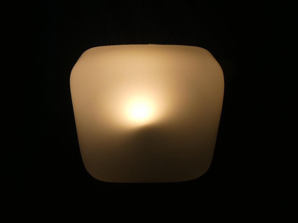 melkglas plafonniere jaren 70 ( 2 ), Gebruikt, Jaren 70, Wit, Plafondlamp