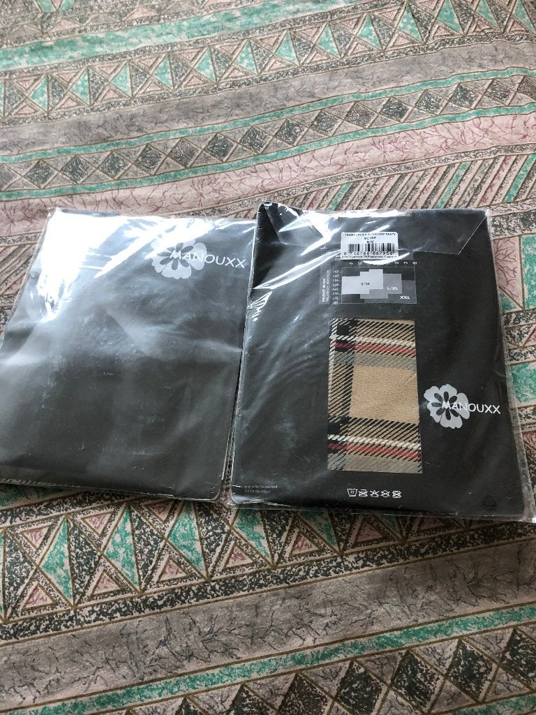 2 stuks nieuwe panty in verpakking mooie ruit patroon, Legging, Maat 36/38 (S), Meerkleurig, Nieuw