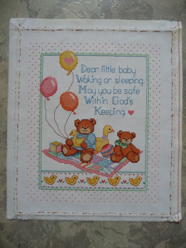 Borduurwerk "Dear little....", Ophalen of Verzenden, Zo goed als nieuw, Handborduren, Onderdeel of Toebehoren