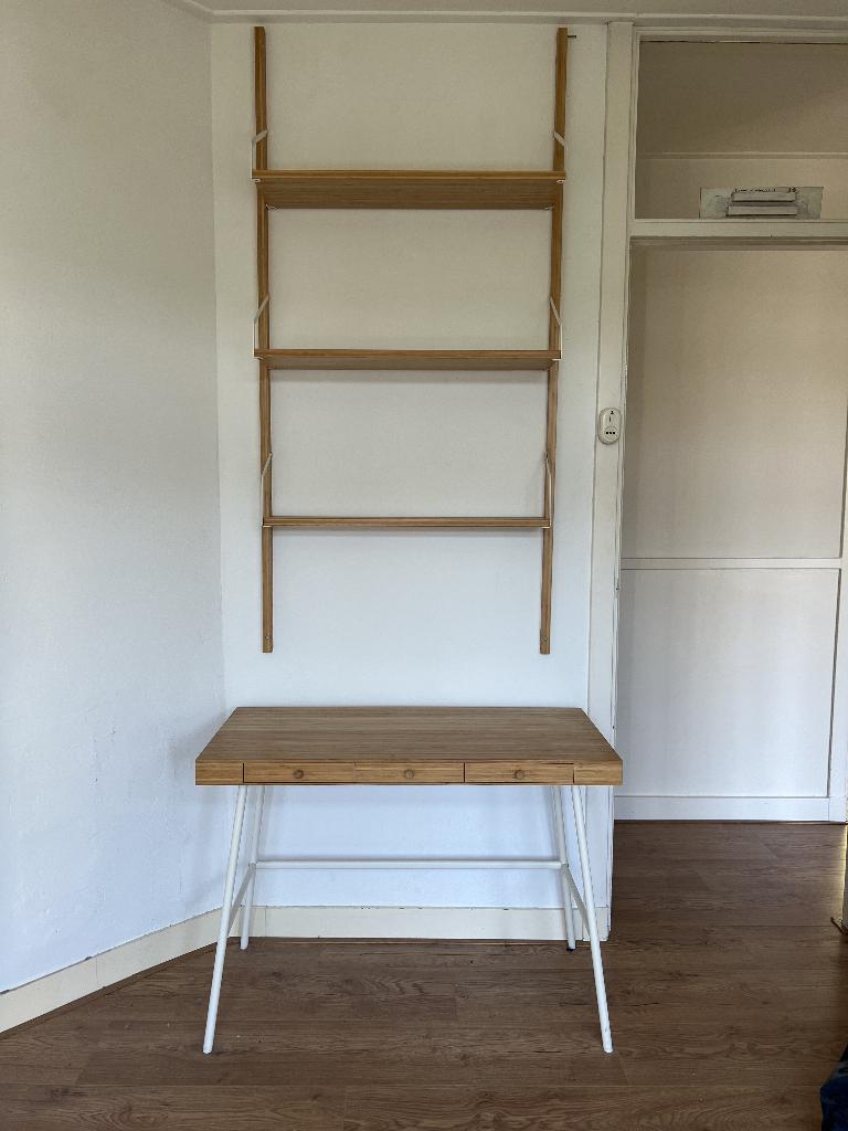 IKEA Bureau, Huis en Inrichting, Bureaus, Ophalen, Gebruikt, 103 cm, Hout
