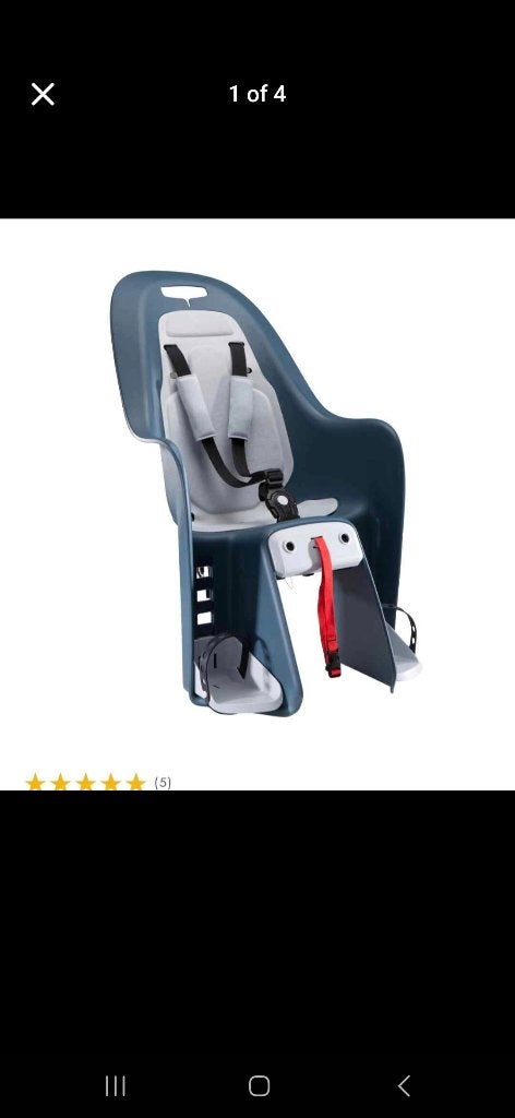 Fiets kinderstoel, Voetsteuntjes, Zo goed als nieuw, Ophalen, 15 t/m 25 kg