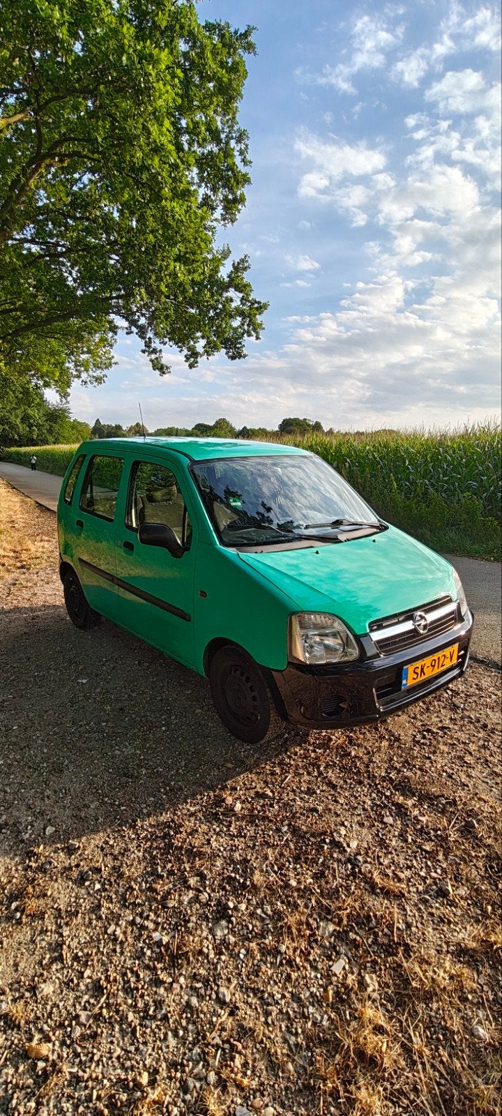 te koop Opel Agila 2004 Groen ivm aanschaf oldtimer., Auto's, Voorwielaandrijving, Stof, 31 €/maand, Stationwagon