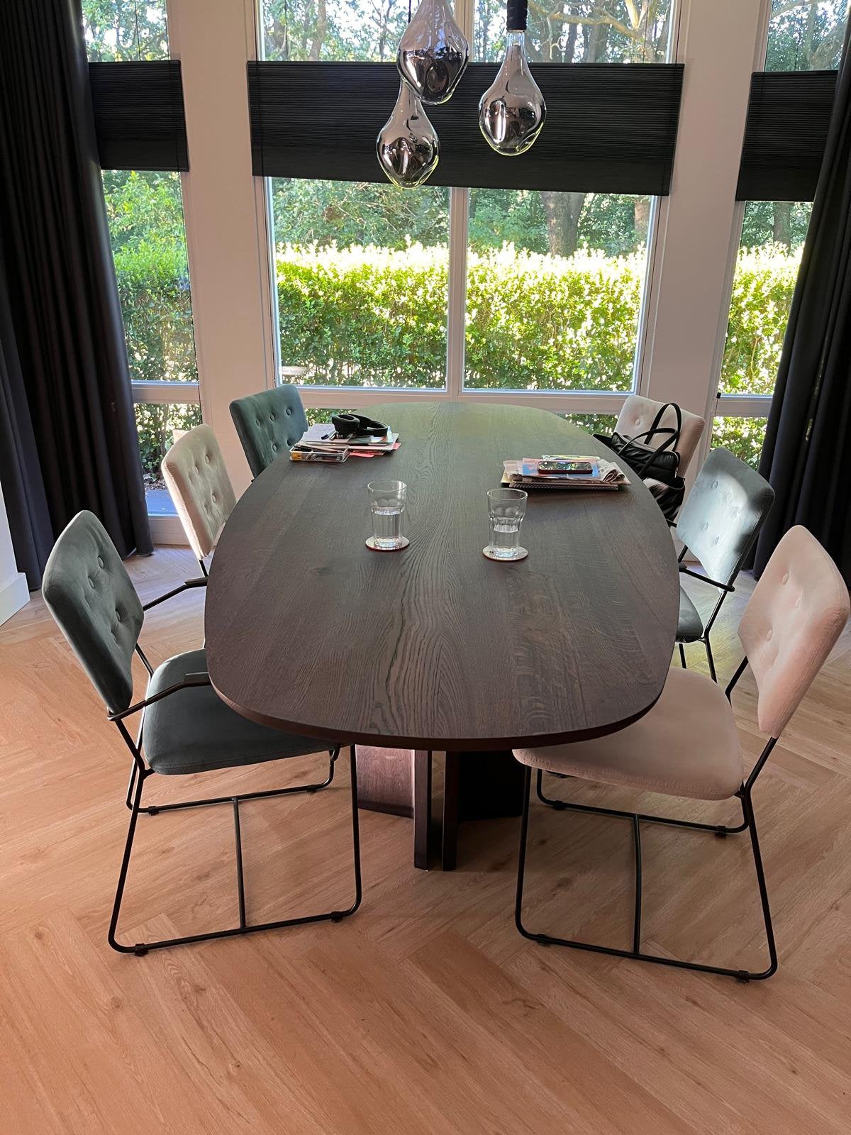 Eetkamerstoelen - 6 stuks, Ophalen, Wit, Zo goed als nieuw, Stof