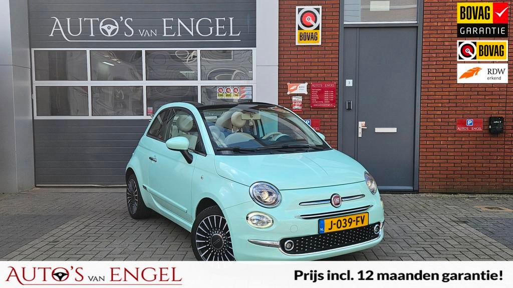 Fiat 500C 1.2 Lounge/Garantie/Carplay/Android Auto/PDC/, Auto's, Fiat, 12 maanden, Stof, Gebruikt, 4 cilinders