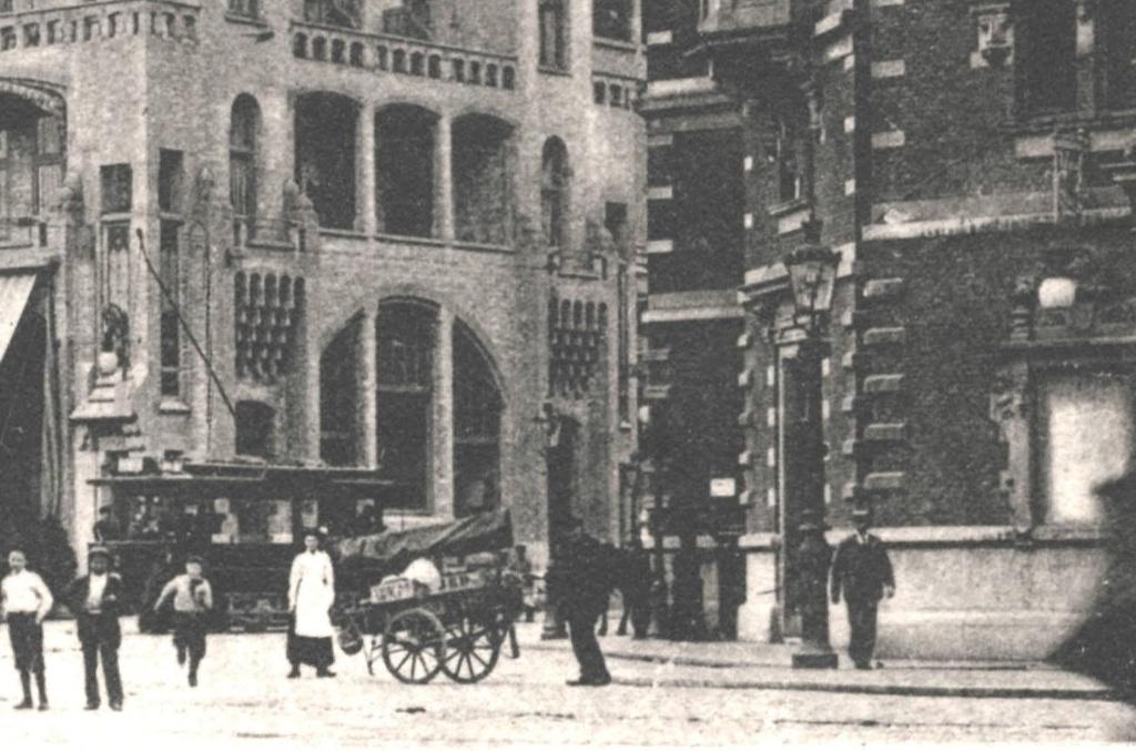 700065 Amsterdam American Hotel 1904 Postzegel Afgeweekt, Ophalen of Verzenden, Voor 1920, Gelopen, Noord-Holland