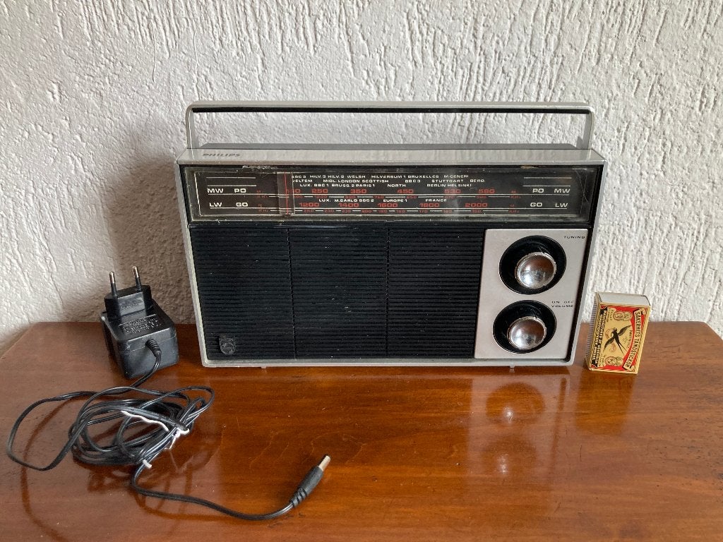 Philips 90RL210 vintage draagbare transistorradio radio '70, Ophalen of Verzenden, Gebruikt, Transistorradio