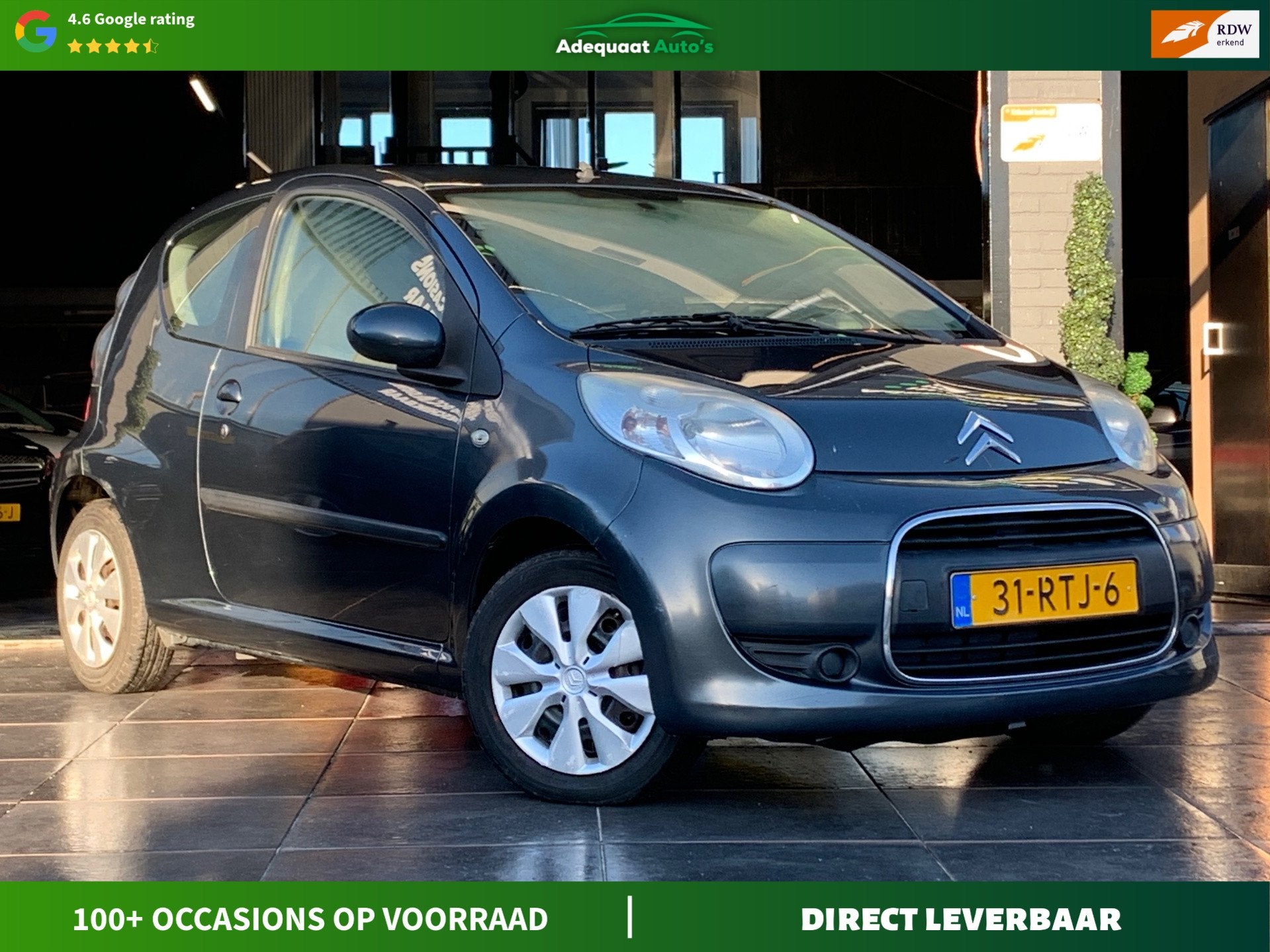 Citroen C1 1.0-12V Ambiance|Airco|El Ramen|Multimediascherm, Auto's, Voorwielaandrijving, Euro 5, Stof, Gebruikt