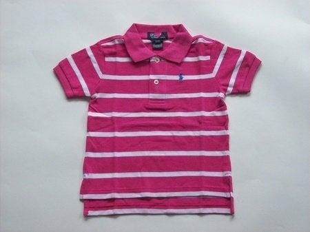Ralph Lauren poloshirt polo gestreept roos/wit maat 92, Nieuw, Ophalen of Verzenden, Shirt of Longsleeve, Jongen