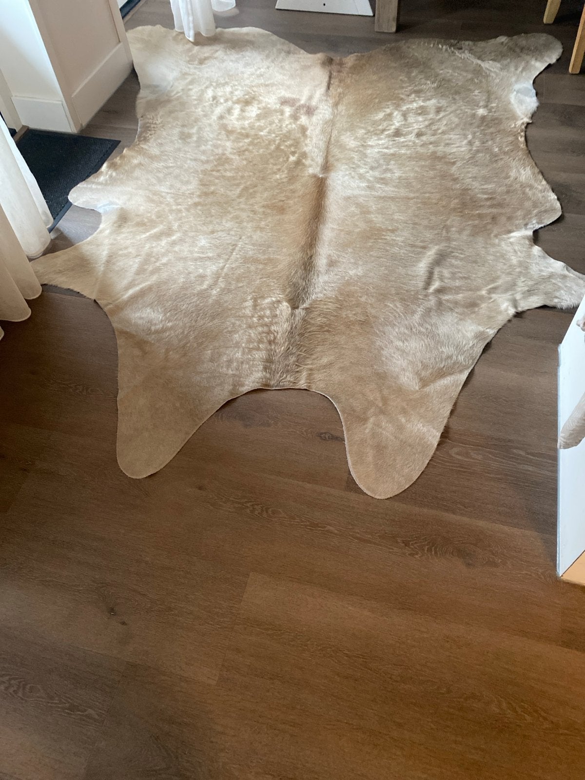 Koeienhuid Noordschaap, Ophalen, Beige, 150 tot 200 cm, Overige vormen