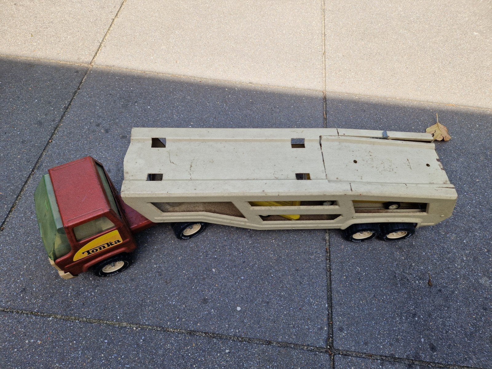 Tonka autotransporter, metaal, Ophalen of Verzenden, Gebruikt