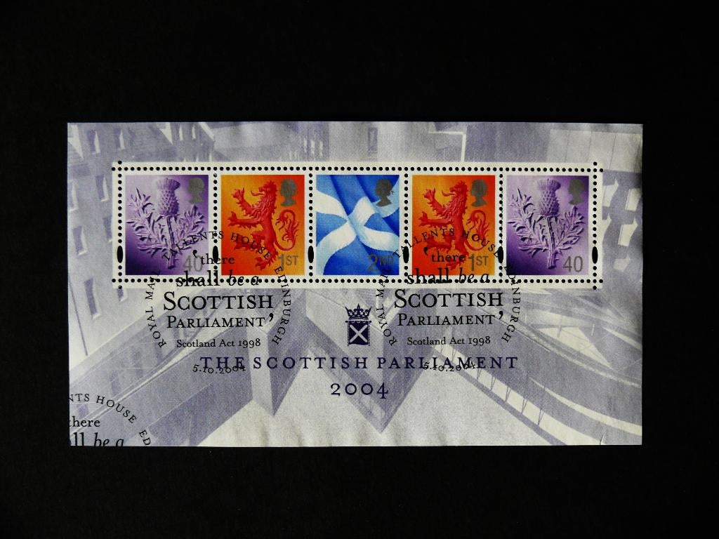 UK / Schotland 2004 Scottish Parliament Blok, Verzenden, Gestempeld