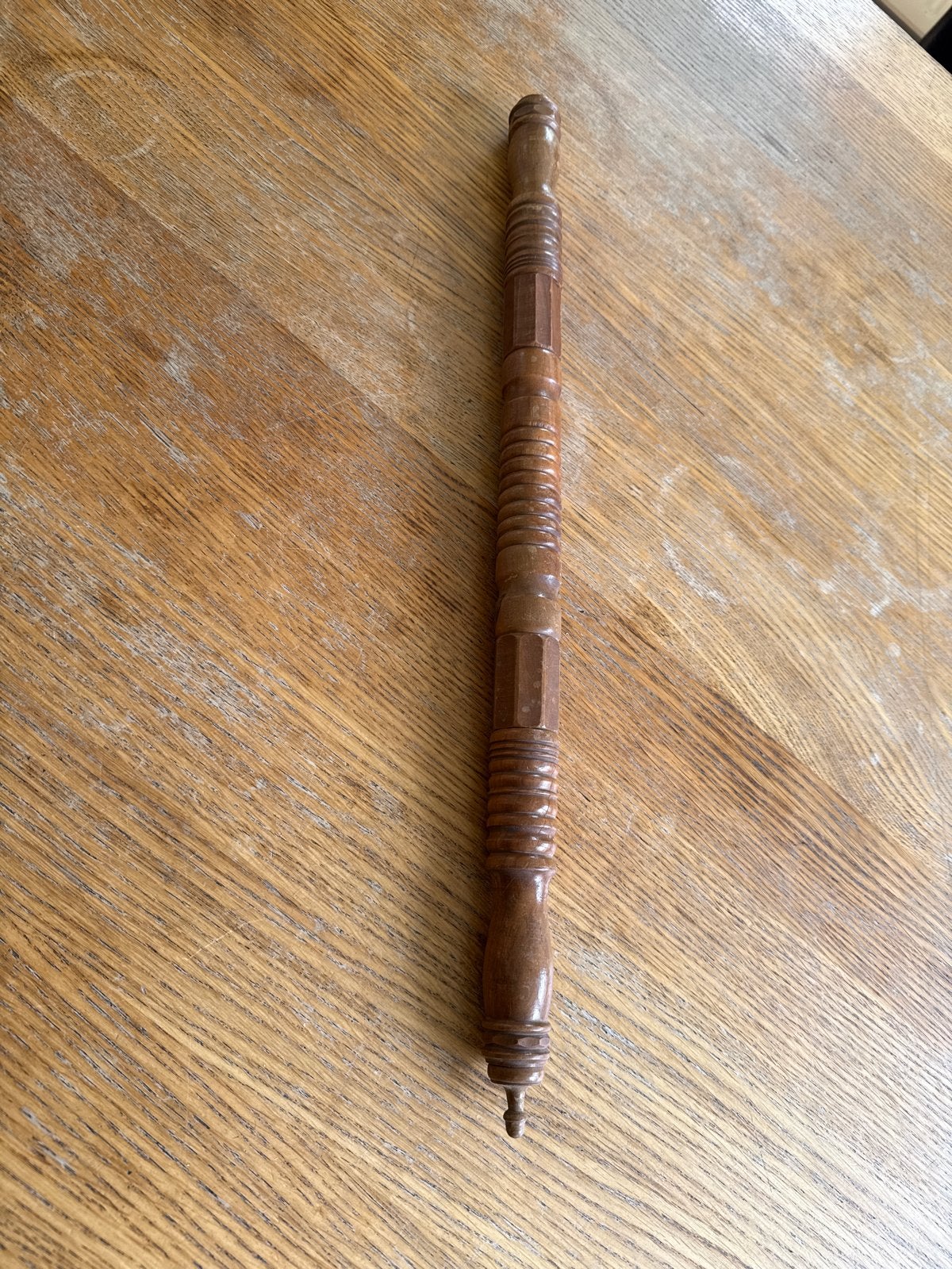 Antieke houten breinaalden koker, naaldenhouder handgesneden, Antiek en Kunst, Ophalen of Verzenden