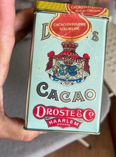 Oud blik droste cacao, Verzamelen, Blikken, Ophalen of Verzenden, Zo goed als nieuw, Overige, Droste