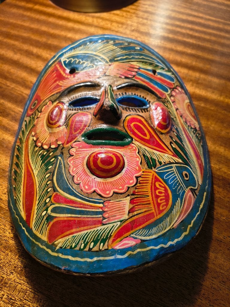 Vintage Mexicaans Keramiek Masker – Volkenkunst, Ophalen of Verzenden