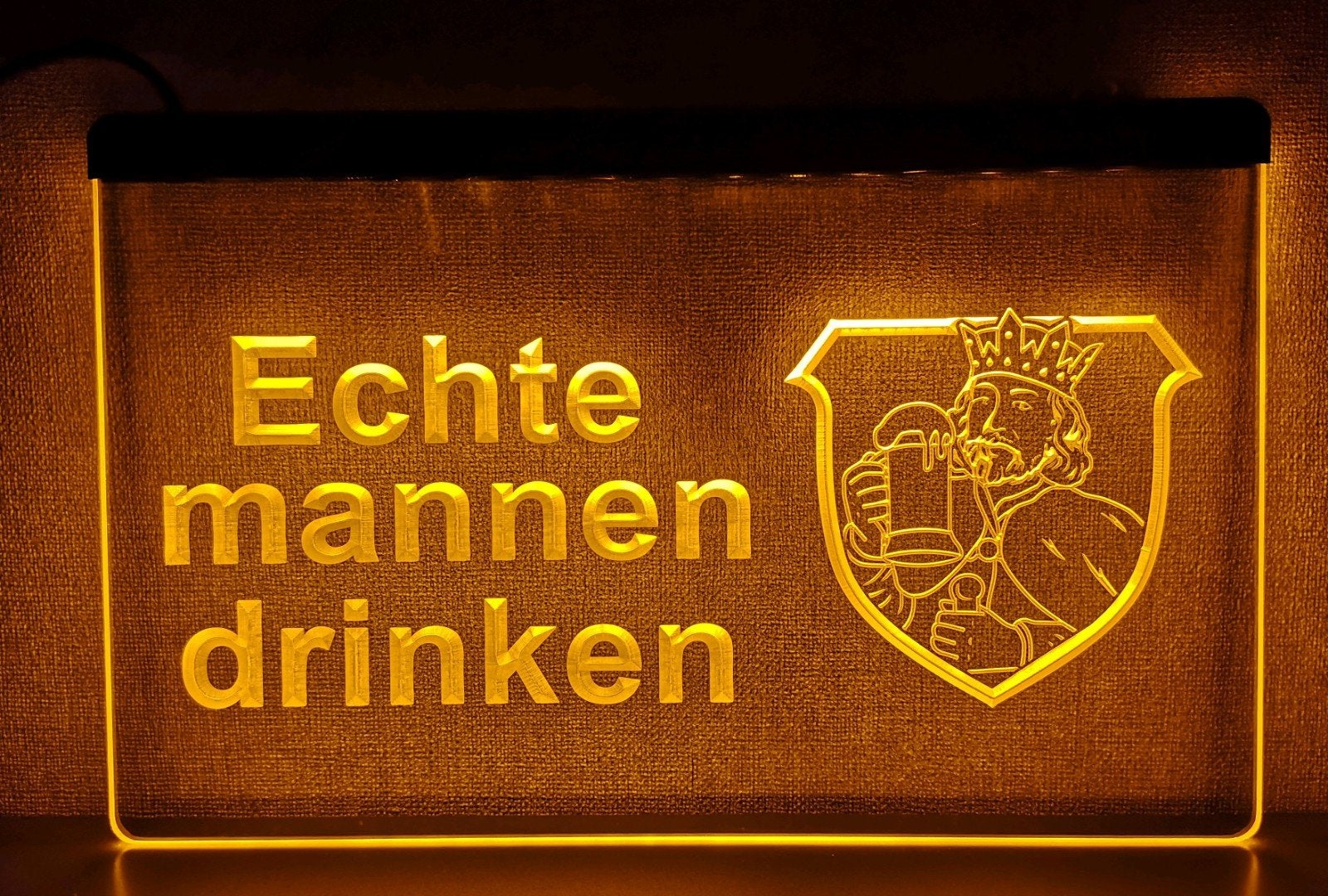 ECHTE MANNEN DRINKEN HERTOG JAN 3D Ledverlichting, Verzamelen, Biermerken, Ophalen of Verzenden, Nieuw, Reclamebord, Plaat of Schild