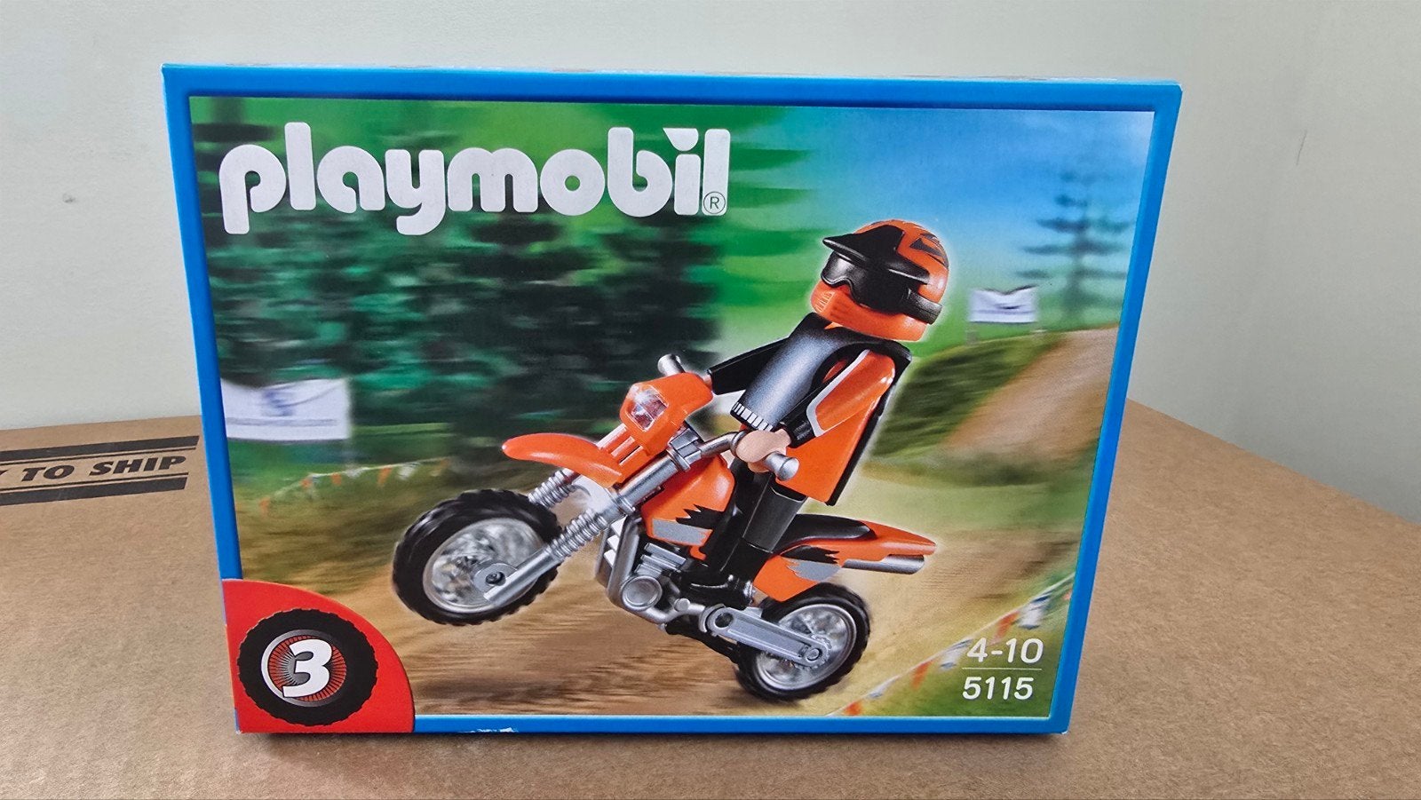 Playmobil 5114 Oranje crossmotor nieuw in doos, Ophalen of Verzenden, Nieuw, Complete set