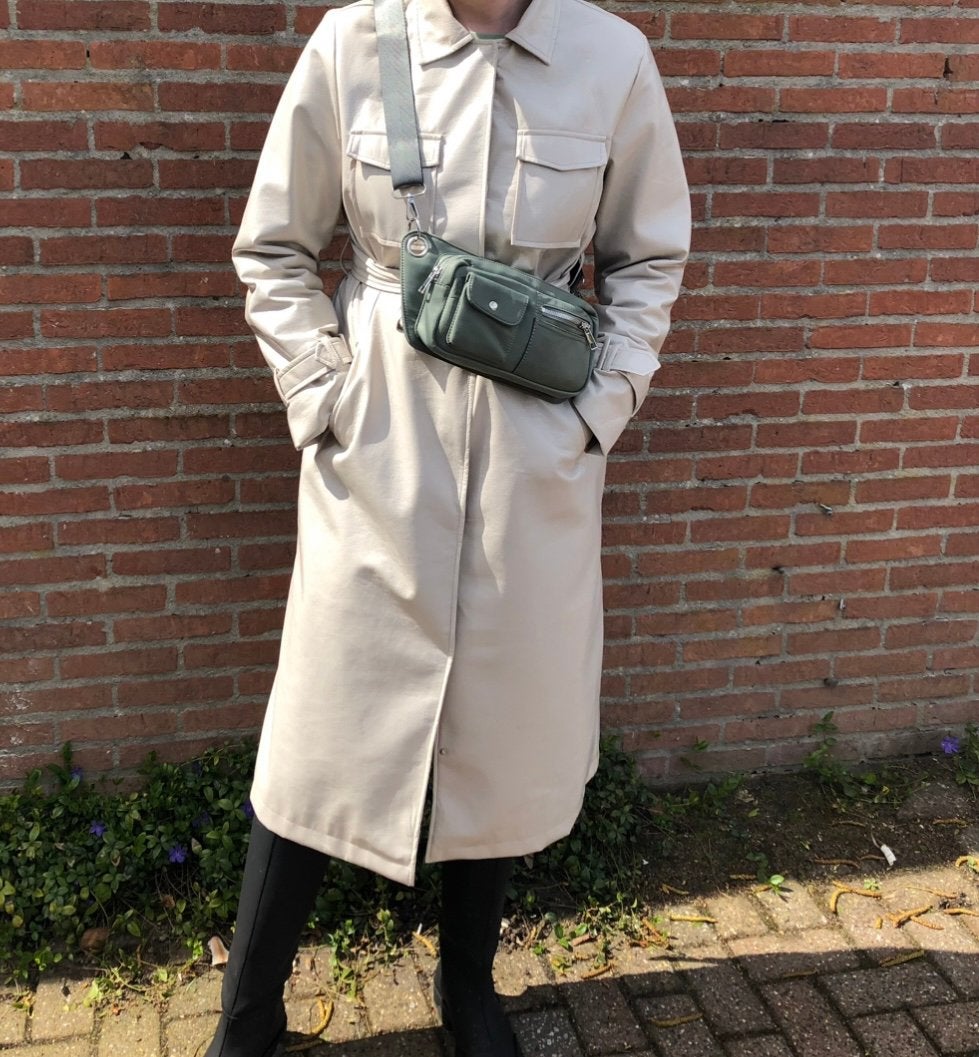 Trenchcoat Na-kd, Kleding | Dames, Verzenden, Zo goed als nieuw, Maat 42/44 (L), Beige