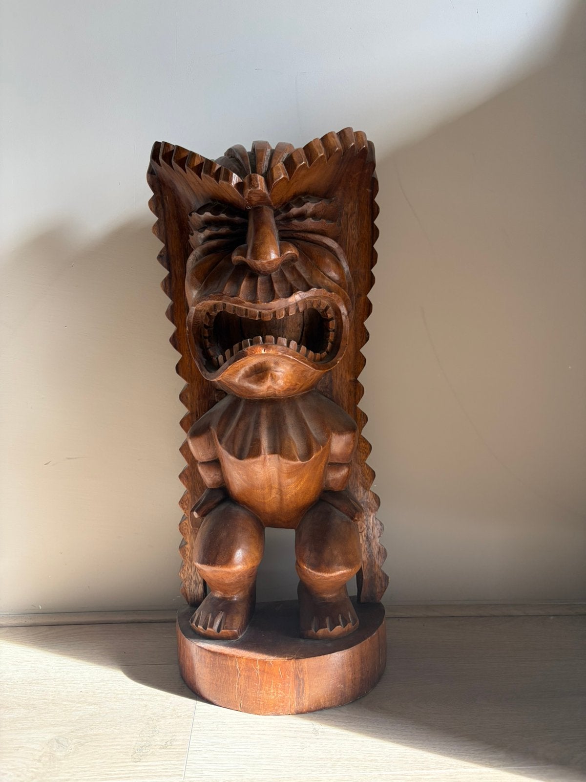 Hout gesneden Tiki beeld, Ophalen, 50 - 100 cm, Handgemaakt, Hout