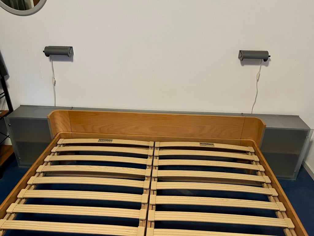 Auping Auronde achterwand met kastjes - 180 cm breed, Ophalen, Gebruikt, 55 tot 70 cm, 65 cm of meer
