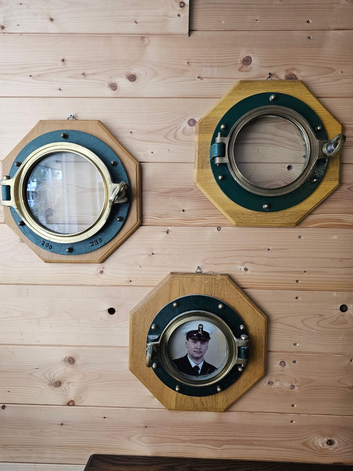 3 massief koperen patrijspoorten - 30cm doorsnee, Ophalen of Verzenden, Koper