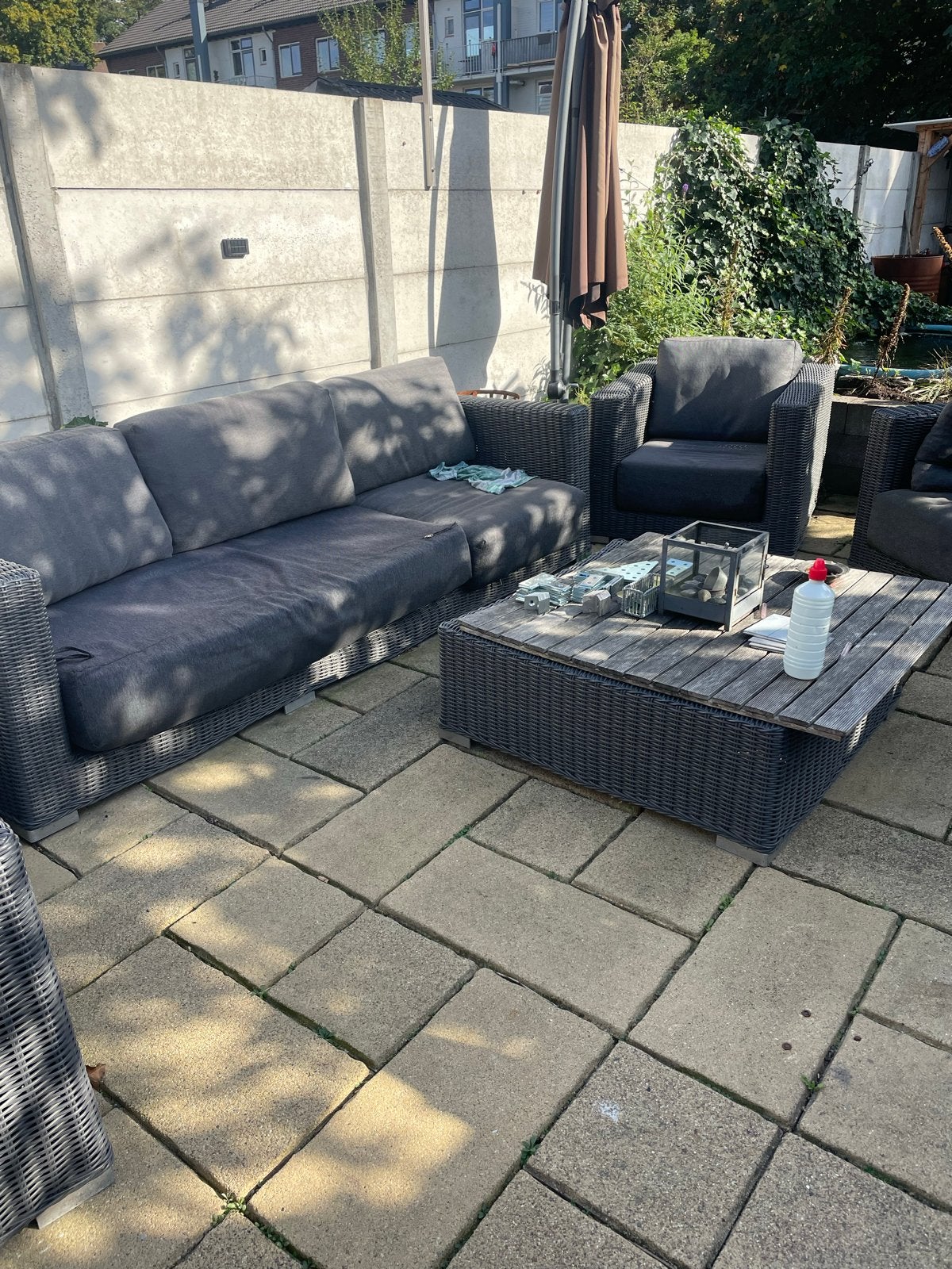 Grote tuinset met bank en stoelen van “Your own living”, Tuin en Terras, Ophalen, 5 zitplaatsen, Gebruikt, Wicker