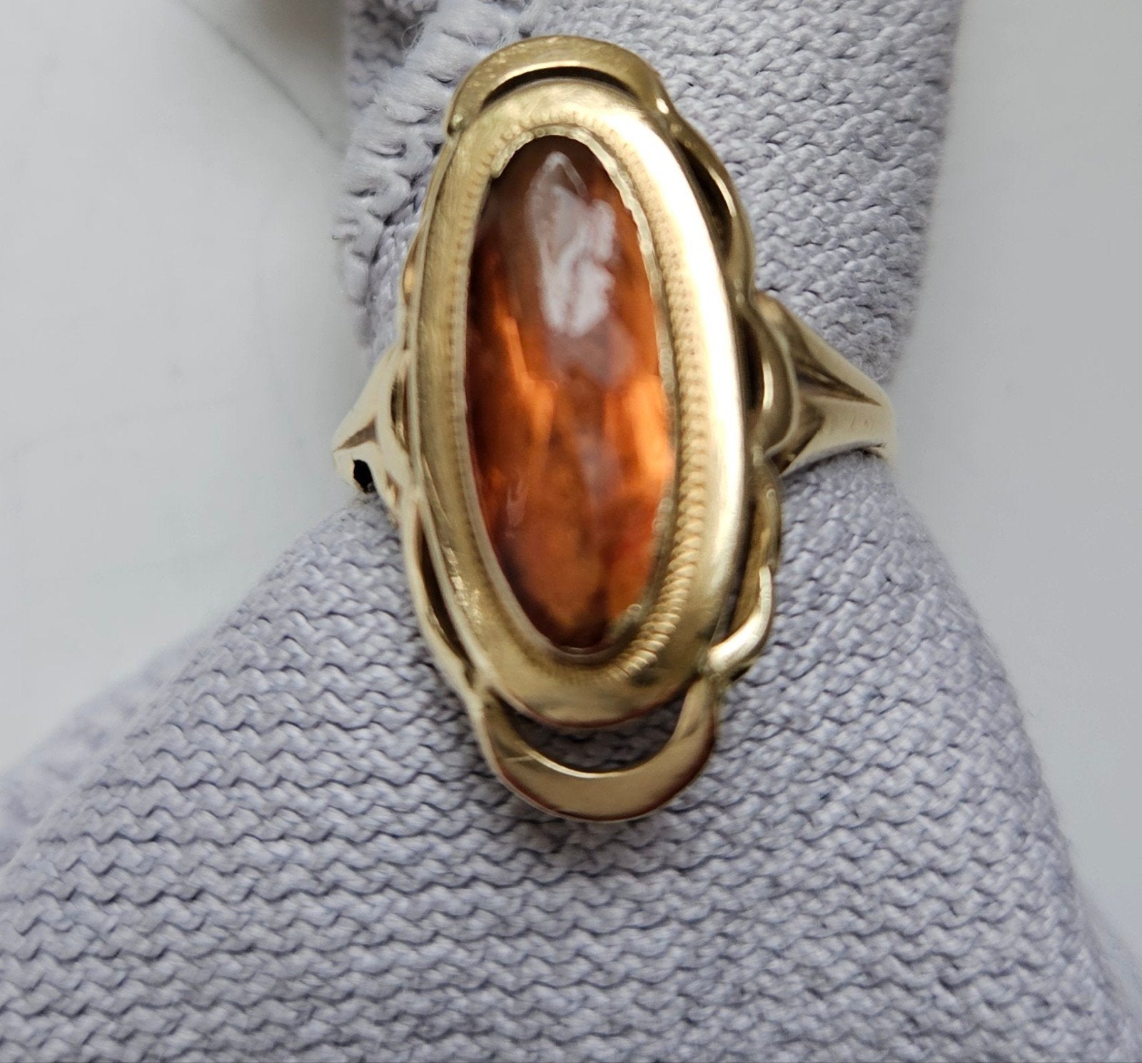 Prachtige 14 karaat gouden ring maat 17,5, Ophalen of Verzenden, Zo goed als nieuw, 17 tot 18, Dame