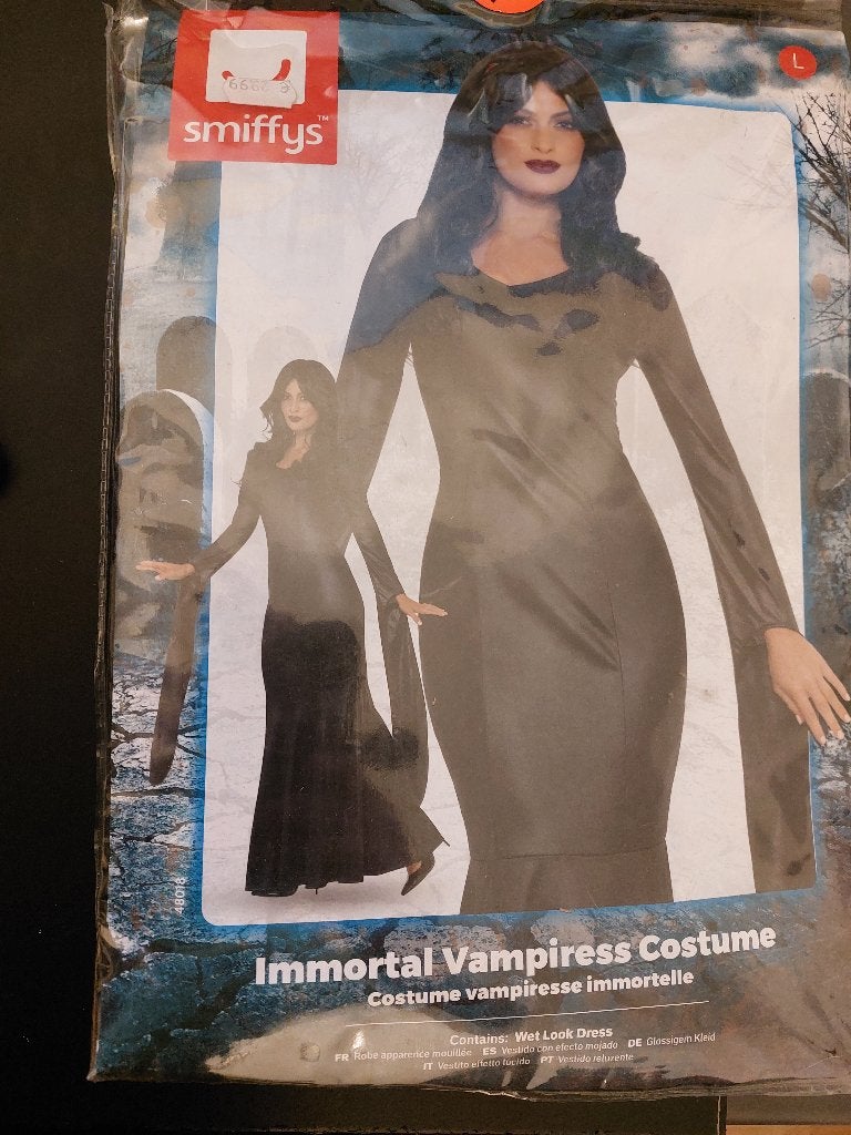 Smiffy's - Immortal Vampiress Costume - Maat L, Kleding | Dames, Carnavalskleding en Feestkleding, Maat 42/44 (L), Nieuw, Ophalen of Verzenden