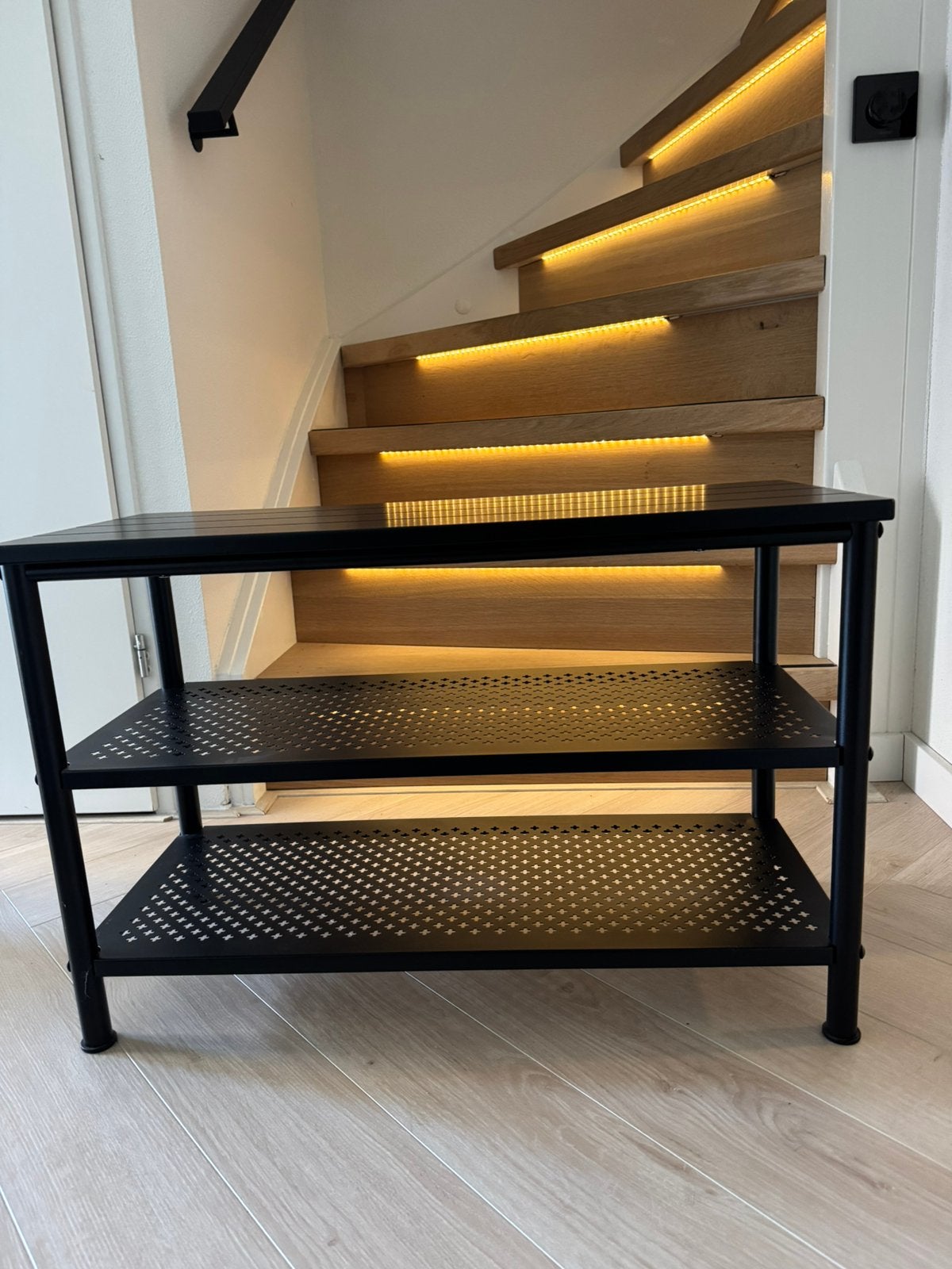 Zwart metalen schoenenrek, Huis en Inrichting, Ophalen, Zo goed als nieuw
