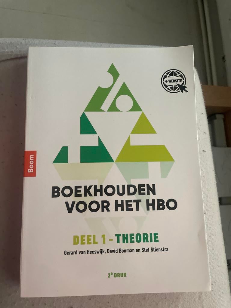 Boekhouden voor het HBO Deel 1 - Theorie (2e druk), Boeken, Studieboeken en Cursussen, Ophalen of Verzenden, Gelezen, HBO