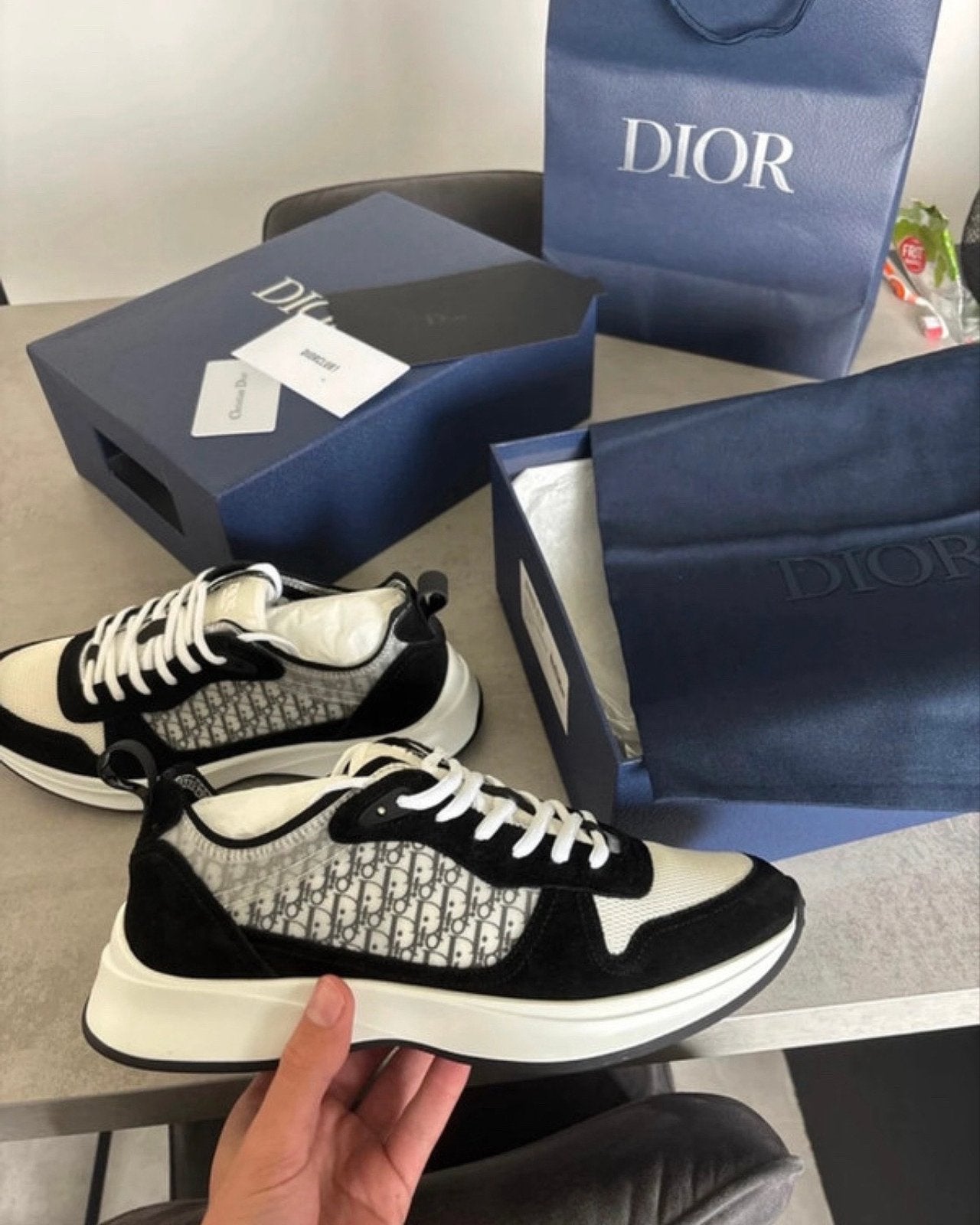 Dior B27 Sneakers Zwart/Wit - Nieuw in doos, Ophalen of Verzenden, Nieuw, Zwart, Sneakers of Gympen