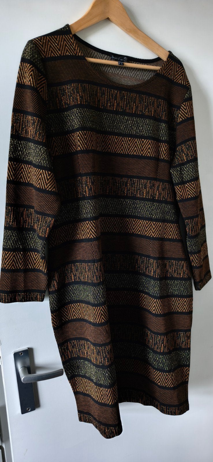 Smashed Lemon Jurk Zwart/Brons/Goud - Maat 42/44 (L), Kleding | Dames, Meerkleurig, Maat 46/48 (XL) of groter, Ophalen of Verzenden