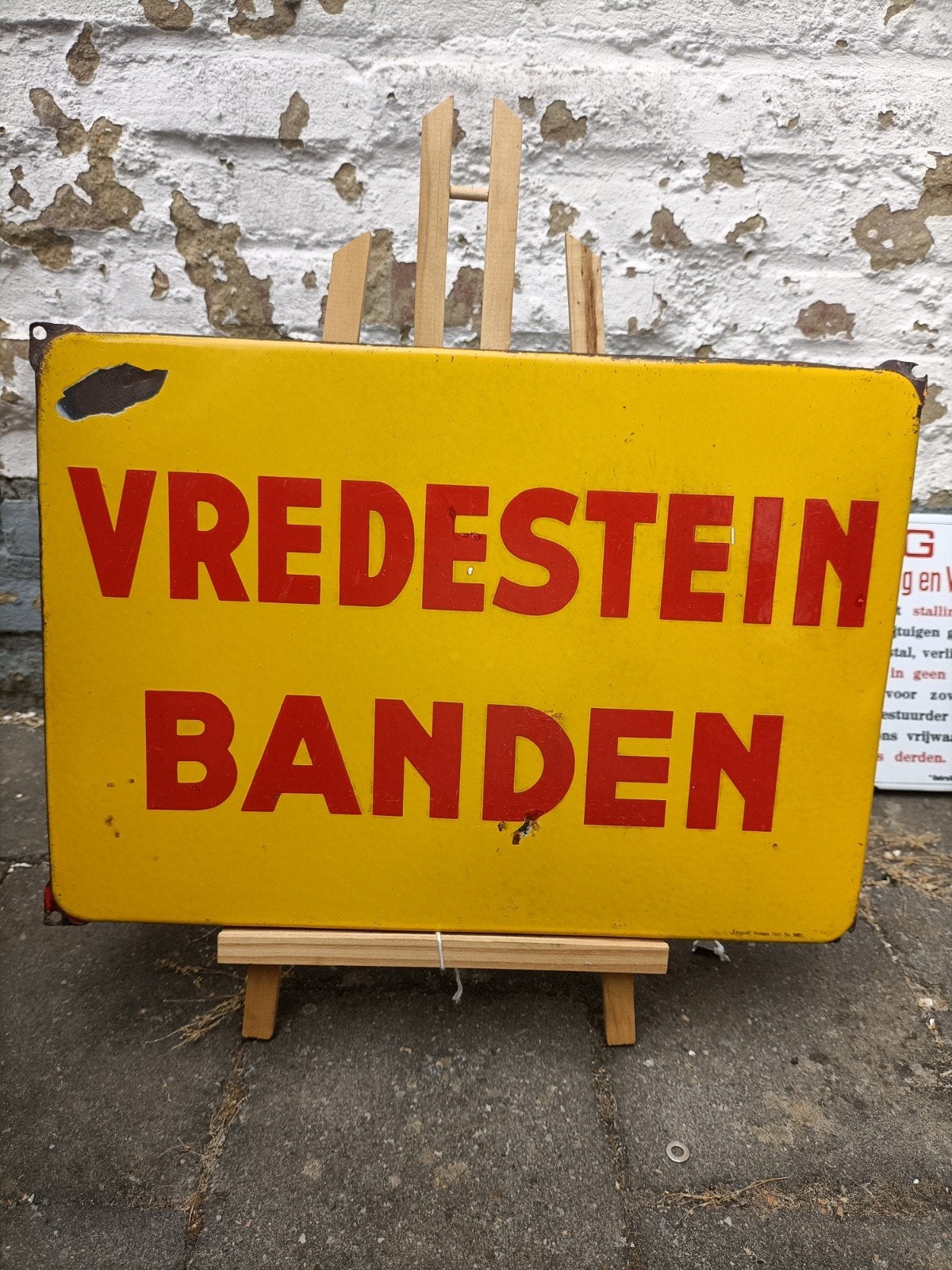 Emaille bord Vredestein Banden- Langcat Bussum, Ophalen of Verzenden