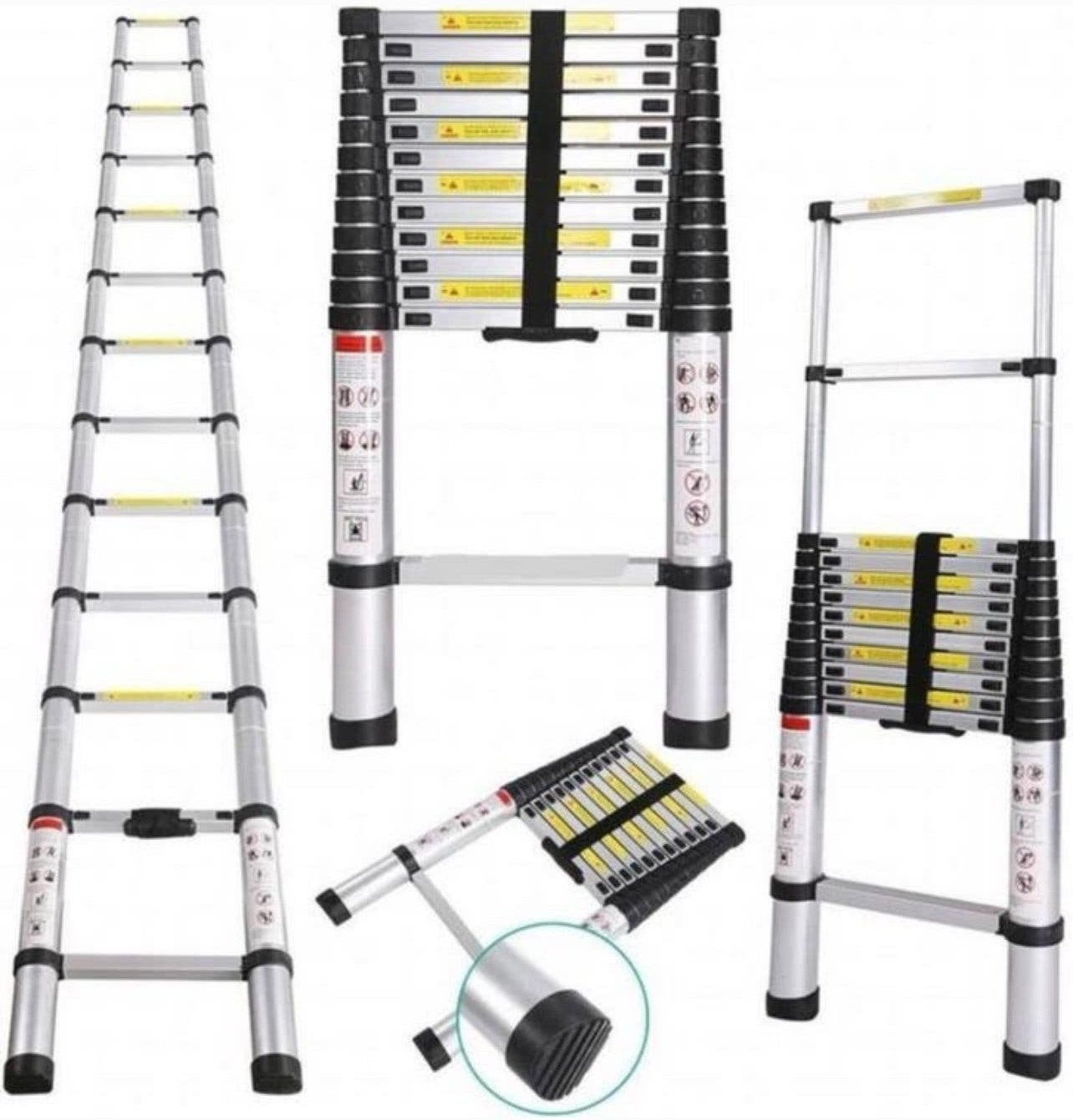 Telescopische ladder 3.8m - Opvouwbaar en Inschuifbaar, Nieuw, Ophalen of Verzenden, Ladder, Opvouwbaar of Inschuifbaar