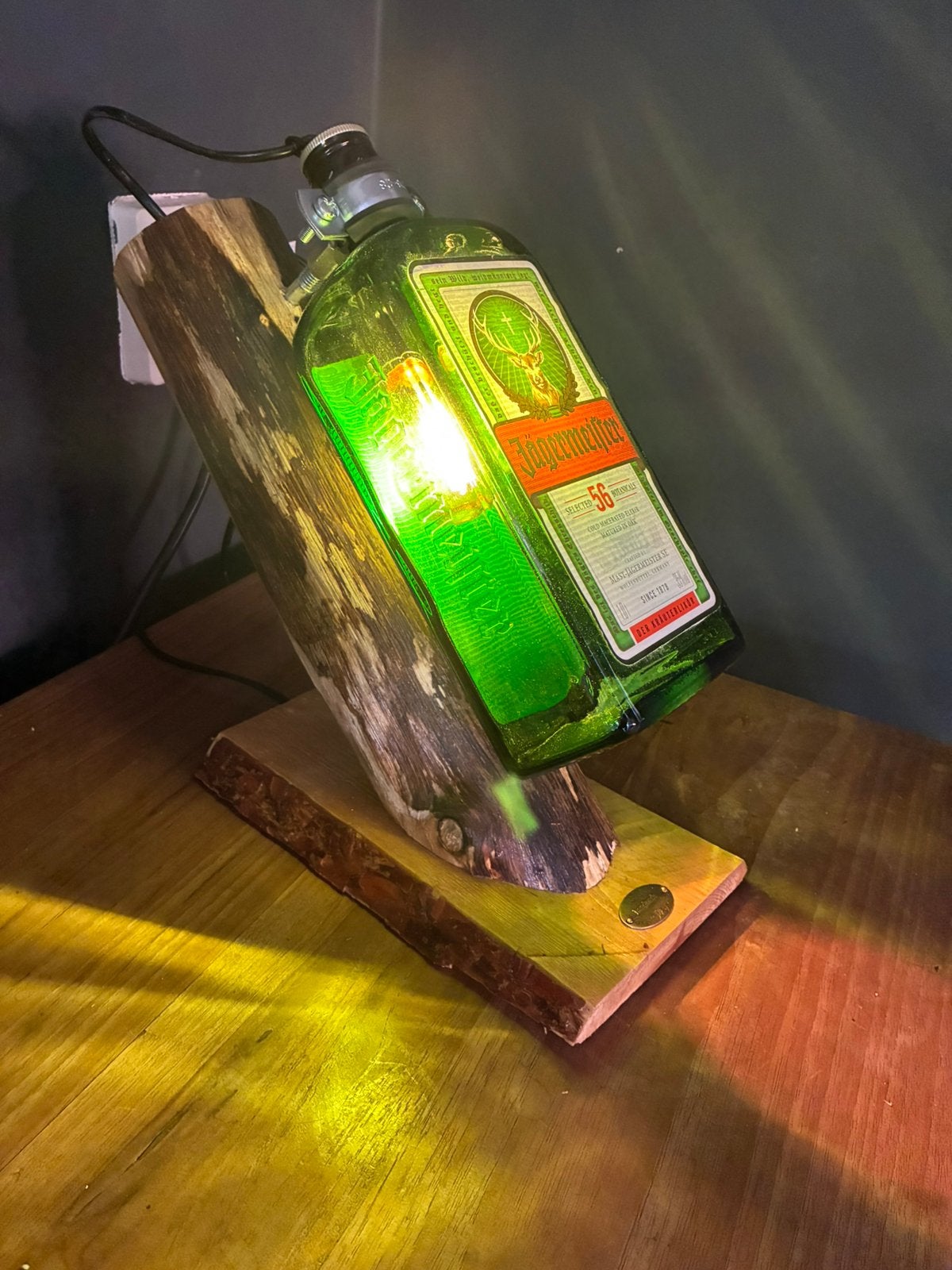 Jägermeister tafellamp, Met schakelaar, Nieuw, Sfeerlamp, Glas