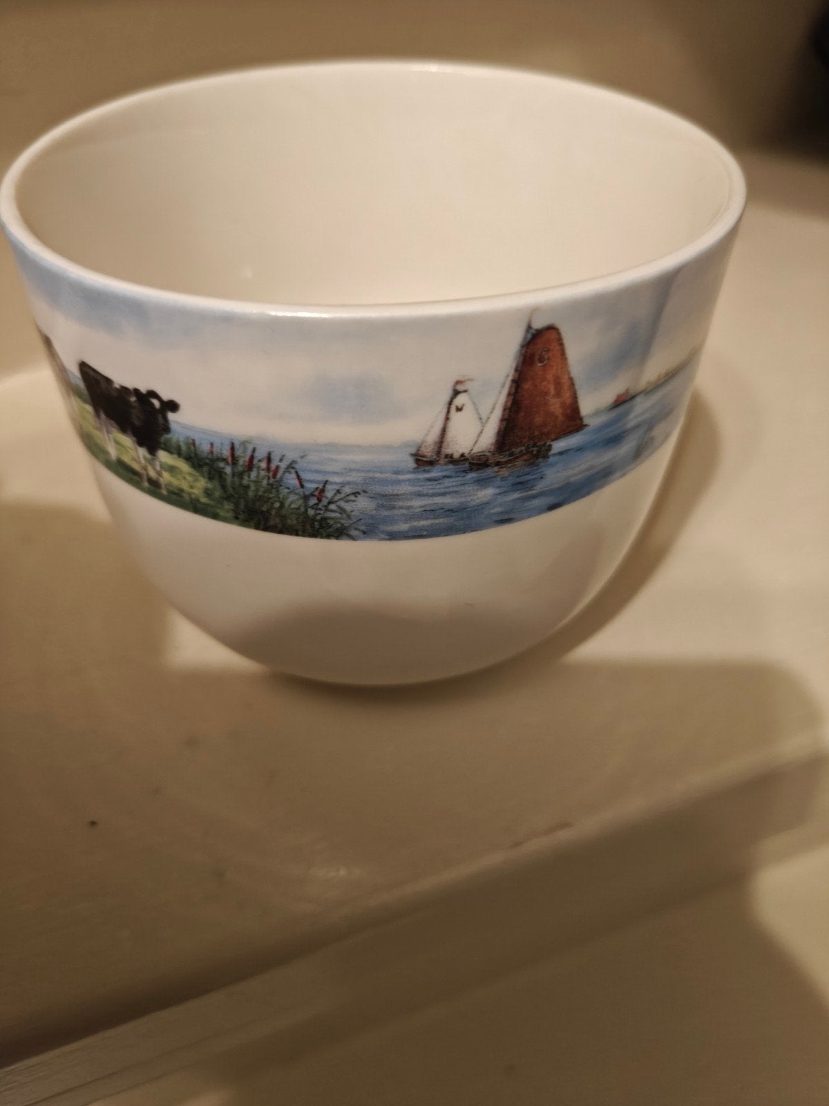Wiebe van der Zee soepkom 'De beste stuurlui', Overige merken, Keramiek, Landelijk/Boerenbont, Nieuw