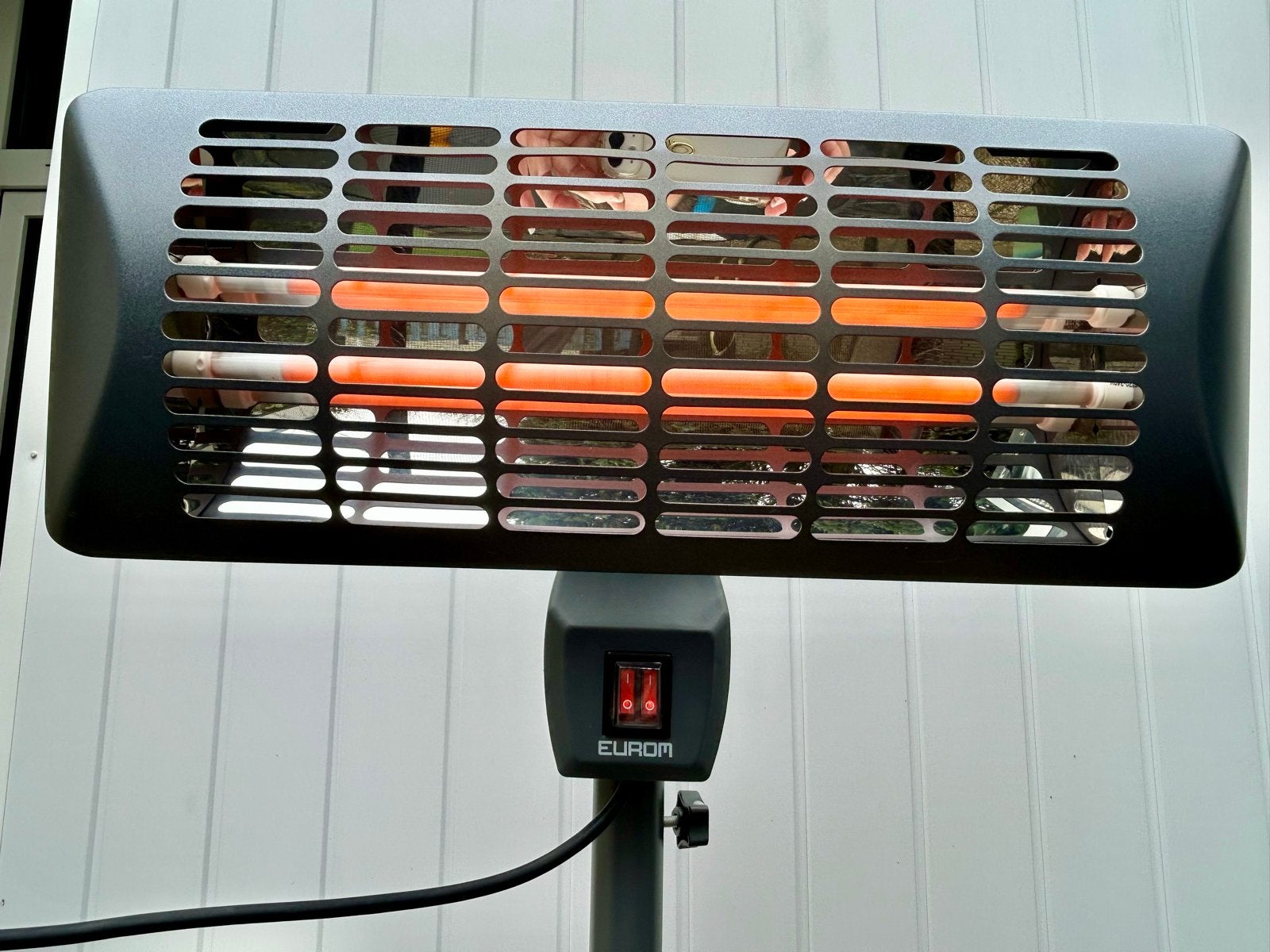 Eurom terrasheater met standaard, Ophalen, Gebruikt, Elektrisch, Vloer