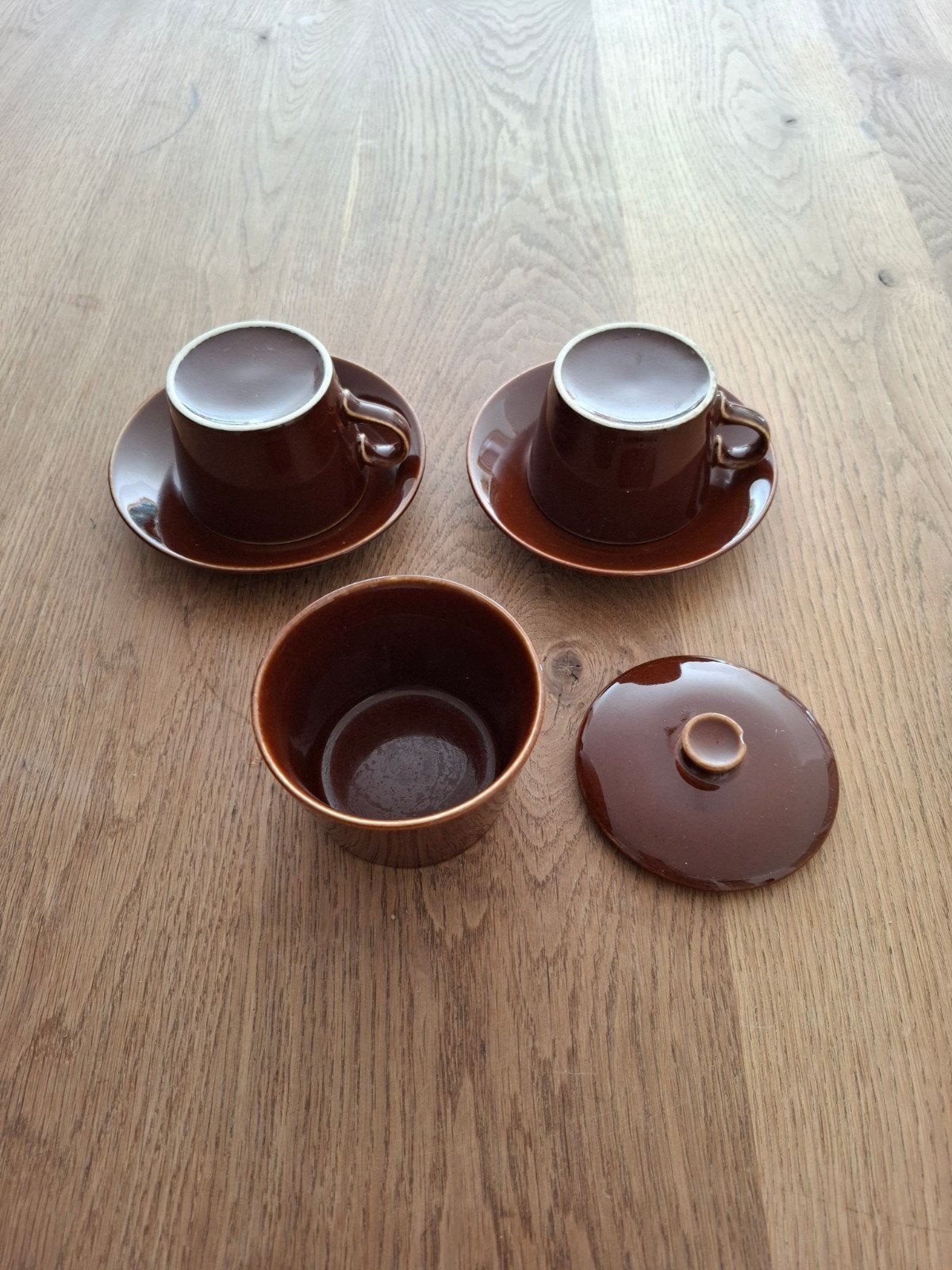 Arabia Finland Kilta servies set (6 stuks) in bruin, Ophalen of Verzenden