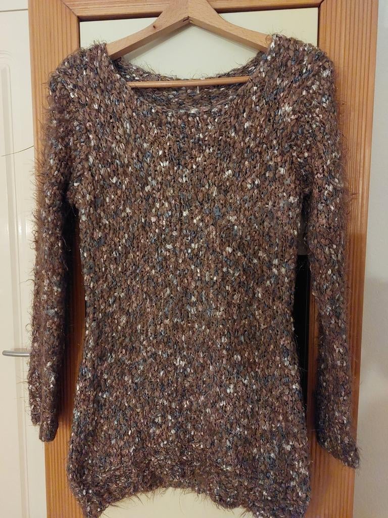 WOLLEN TRUI met glansdraad + lange TRUI van NIYUFUSHI  ZGAN, Maat 38/40 (M), Beige, Niyufushi, Ophalen of Verzenden