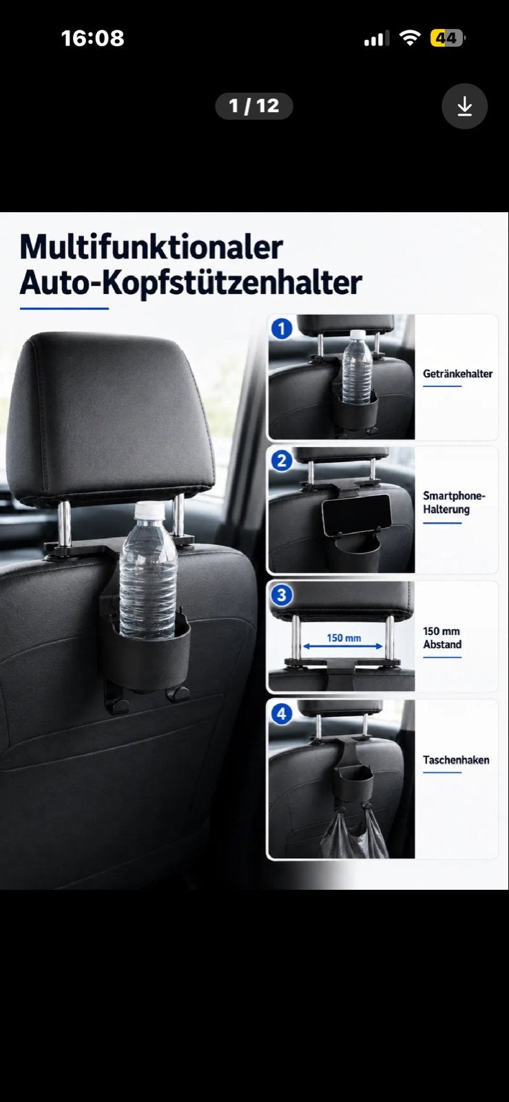 Multifunctionele Telefoonhouder en Bekerhouder voor Auto, Verzenden, Nieuw