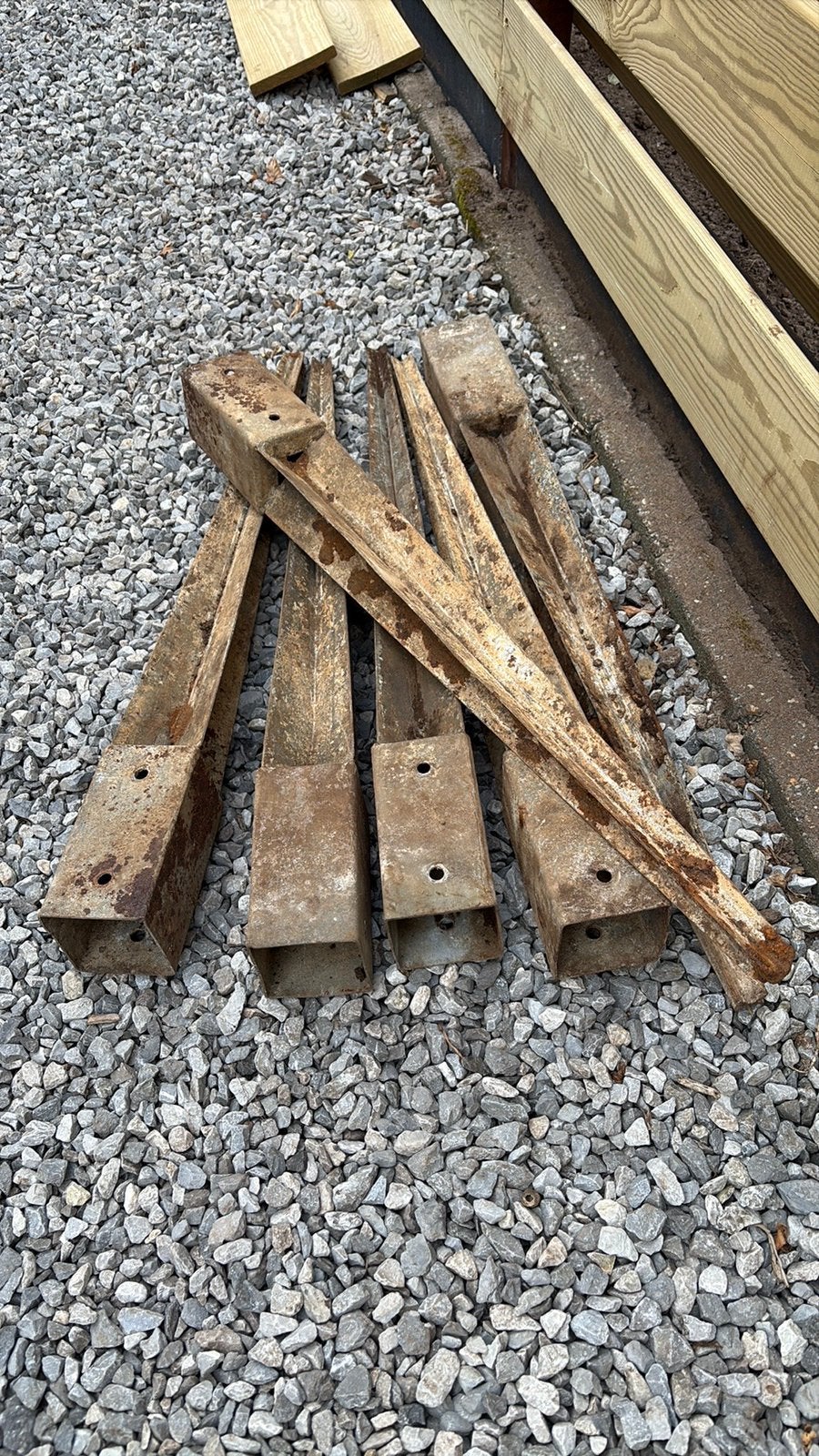 Paalhouders Paalpunten 7 stuks 7x7cm, Tuin en Terras, Ophalen of Verzenden, Zo goed als nieuw, Minder dan 180 cm, Overige typen