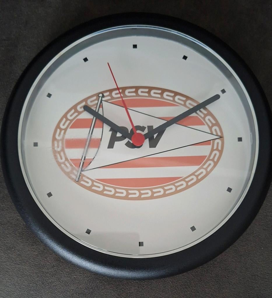 PSV Wandklok - Perfect voor de Echte Fan!, Ophalen of Verzenden, Zo goed als nieuw, Analoog, Wandklok