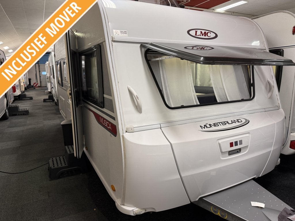 LMC MUSICA 490 E APARTE BEDDEN RONDZIT MOVER TENT (TOPSTAAT), Caravans en Kamperen, Caravans, Rondzit, Bedrijf, Ringverwarming